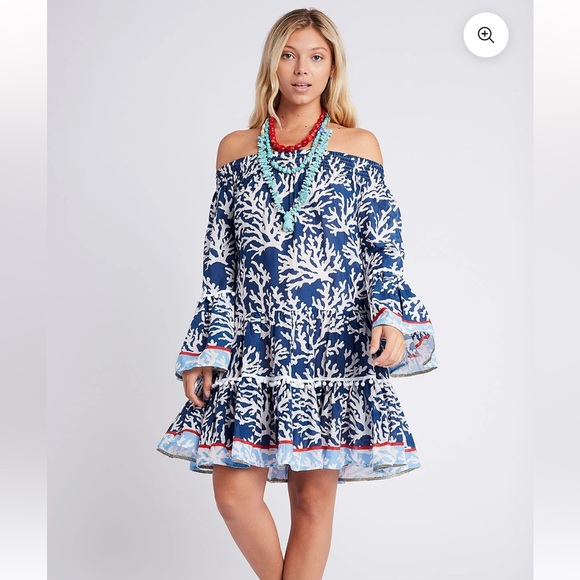 Cute Coral tropical Tunic. - Picture 8 of 8